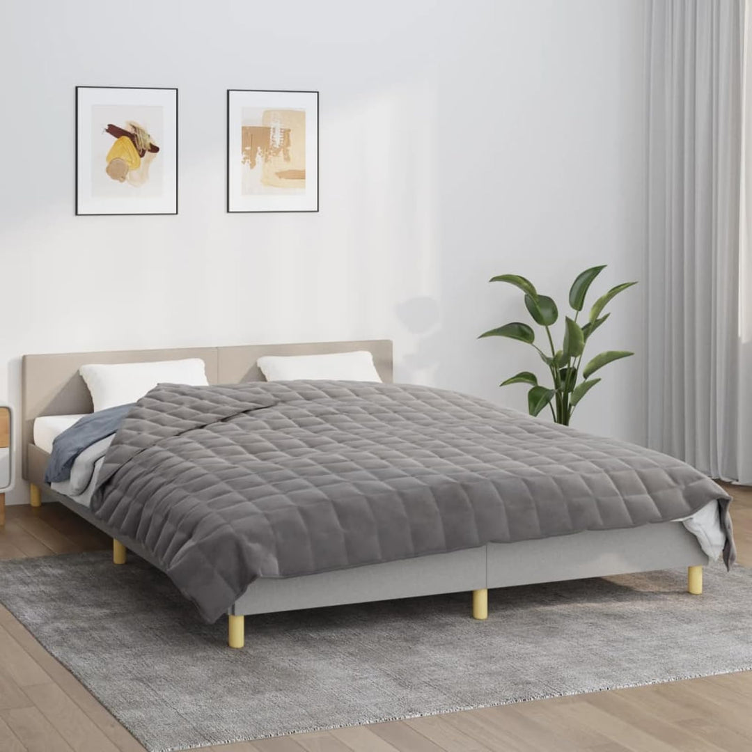Homgoday Gewichtete Decke, Grau, 200 x 200 cm, 13 kg, Stoff, Möbel warme und bequeme Decke, hochwert