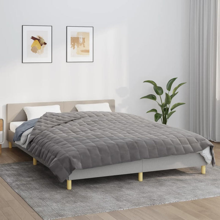 Homgoday Gewichtete Decke, Grau, 200 x 200 cm, 13 kg, Stoff, Möbel warme und bequeme Decke, hochwert