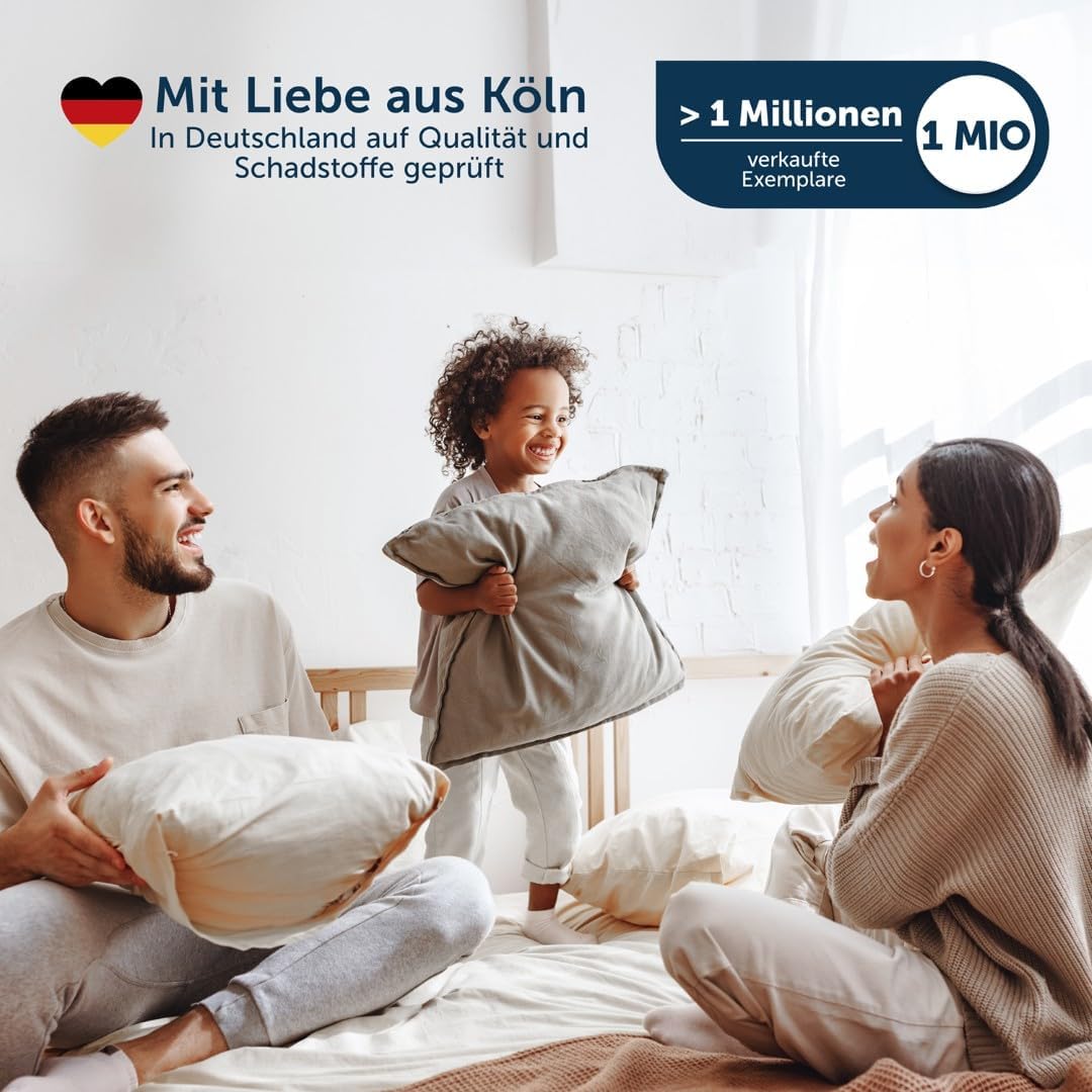 Blumtal Matratzenschoner 140x200cm 2er Set - wasserdichte Matratzenauflage 70x140cm aus 80% Baumwoll