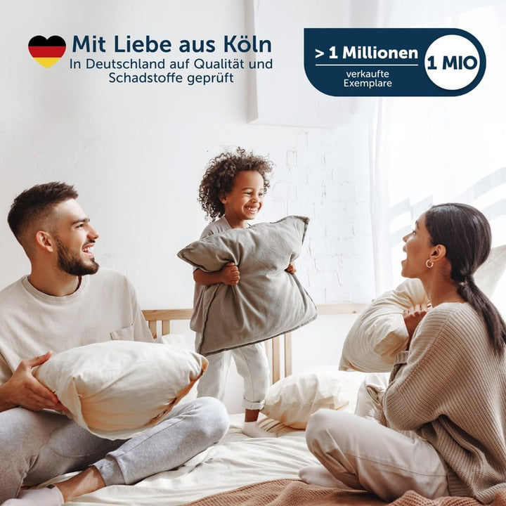 Blumtal Matratzenschoner 140x200cm 2er Set - wasserdichte Matratzenauflage 70x140cm aus 80% Baumwoll