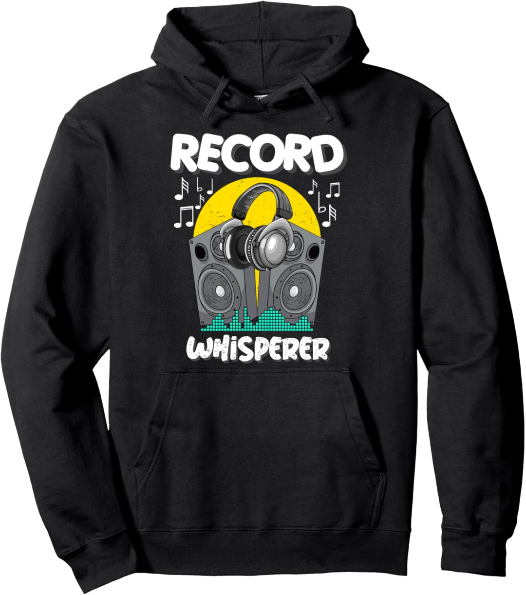 Schallplatten Flüsterer Disc Jockey Geschenk DJ Pullover Hoodie