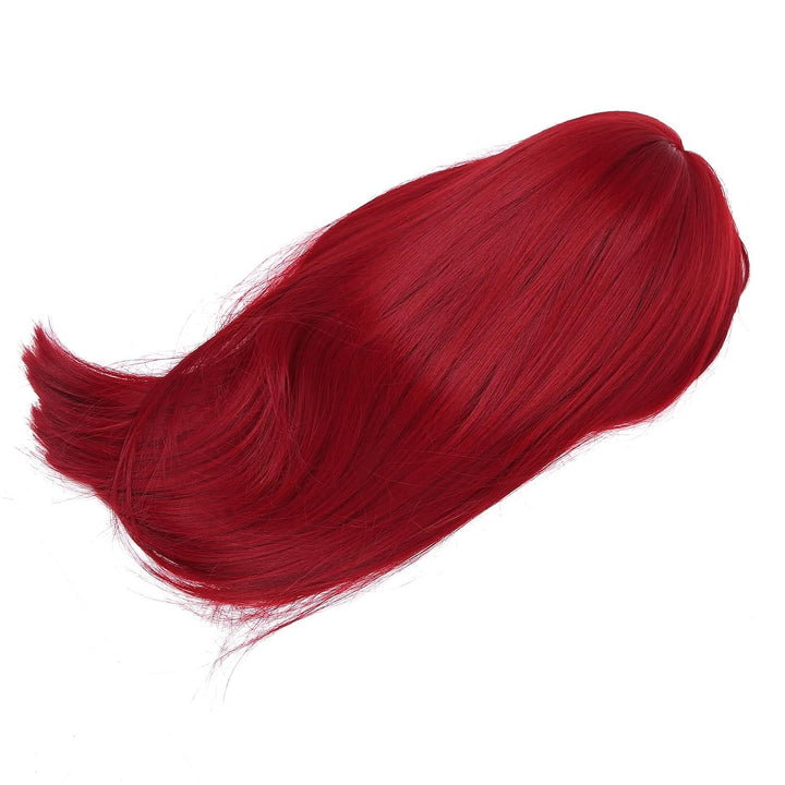 Lange Gerade Perücke Hochtemperatur Rotes Gefälschtes Haar Mit Geradem For Haarklammern Party Women