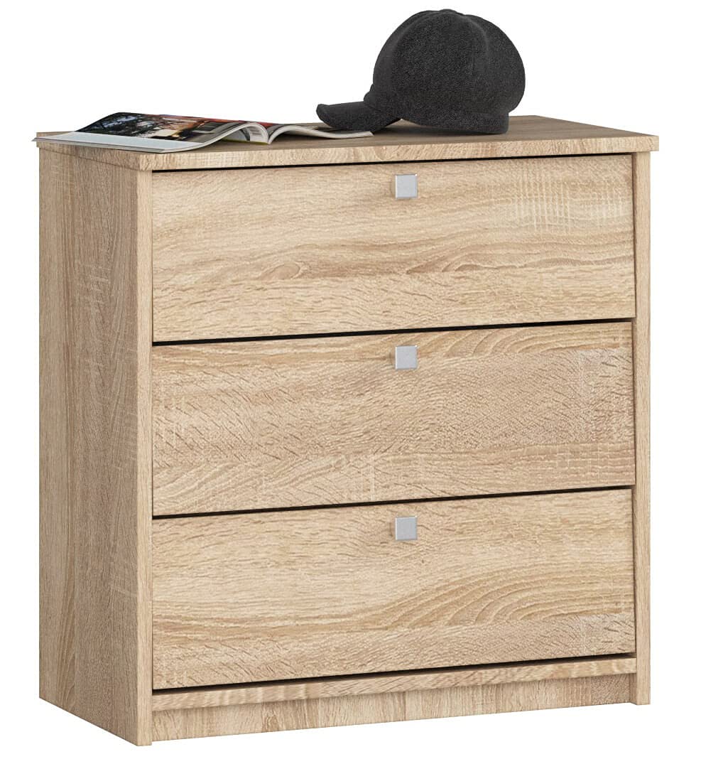 AKORD Schuhschrank mit 4 Schuhregalen und 3 Klapptüren | Schuhkipper | Schuhregal geschlossen | Schu
