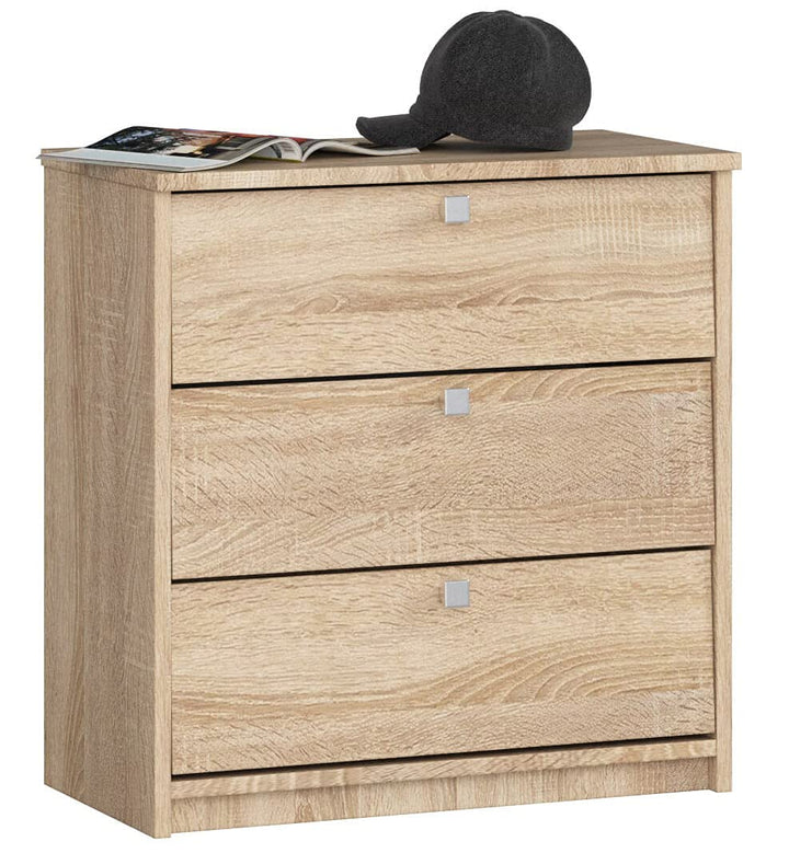 AKORD Schuhschrank mit 4 Schuhregalen und 3 Klapptüren | Schuhkipper | Schuhregal geschlossen | Schu