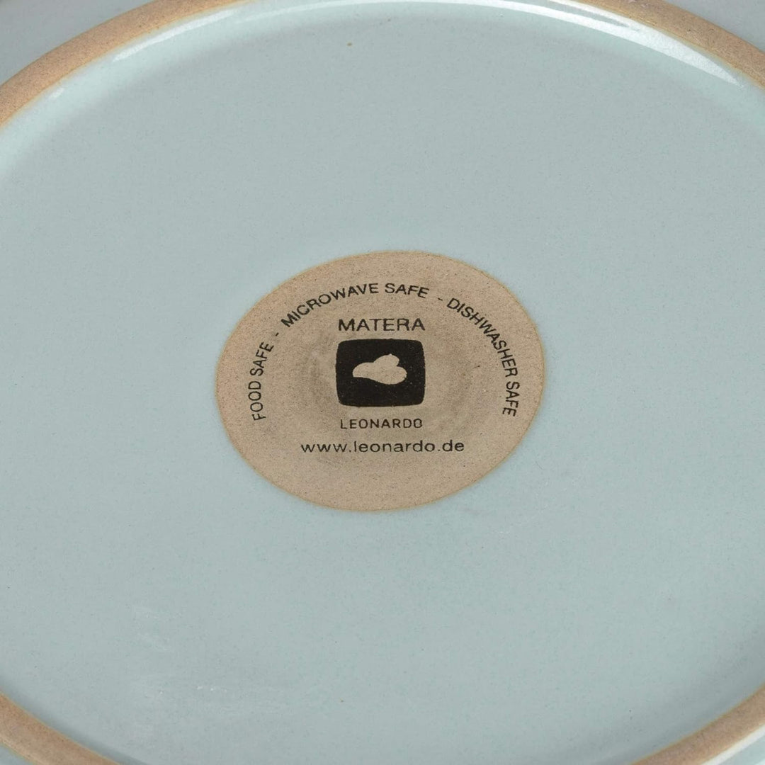 LEONARDO HOME 018546 MATERA 6er Set Teller, Keramik, Blau Blau Single, Blau Single