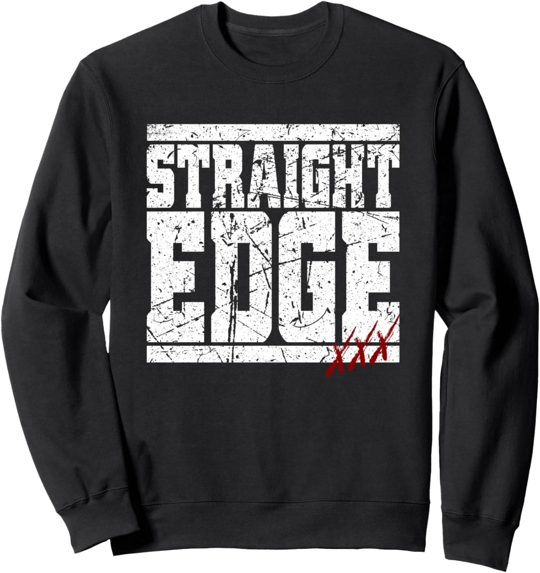 Straight Edge Forever Schriftzug Straight Edger For Life sXe Sweatshirt
