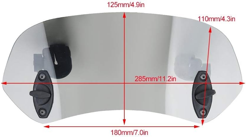 DEWIN Motorrad Windschild, Street Glide Special Windschild Motorrad Einstellbare Clip On Windschutzs