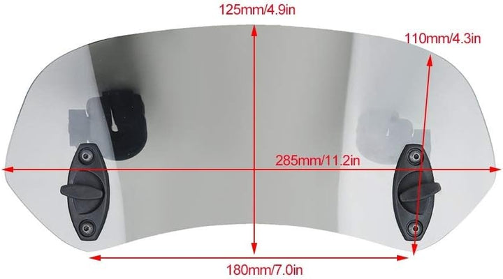 DEWIN Motorrad Windschild, Street Glide Special Windschild Motorrad Einstellbare Clip On Windschutzs