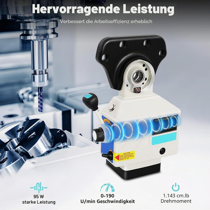 Fräsmaschine, 220V 2,8a X-Achse Frästischvorschub Vorschubmotor Table Feed, Max. Drehmoment 155kg fü