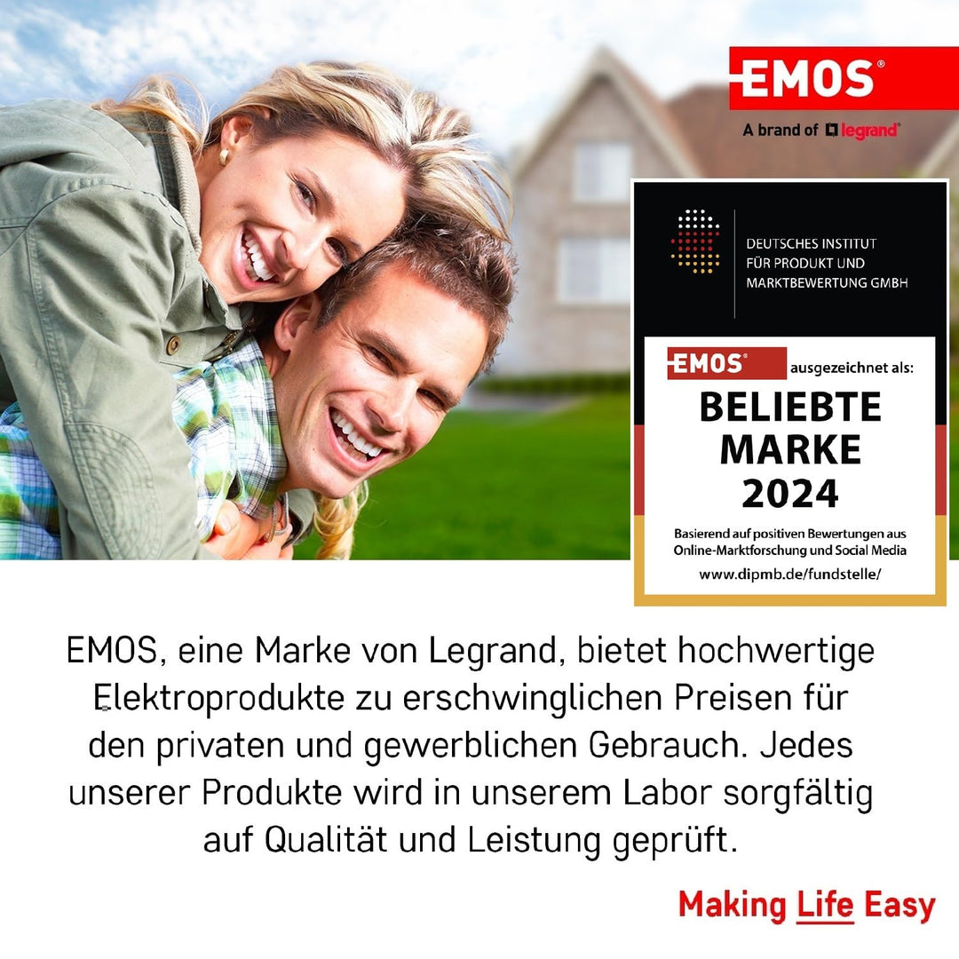 EMOS - DAB+ Radio mit Bluetooth und Dual-Stromversorgung - tragbares Digitalradio mit Wecker, Sleept
