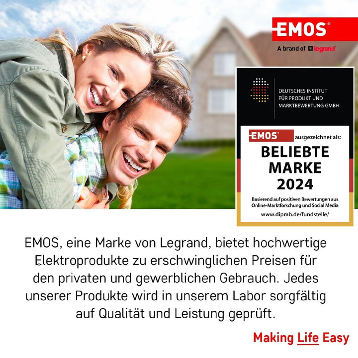 EMOS GoSmart - Smart Home Funkklingel/Türklingel Set mit App - WiFi - kabellos, 52 Melodien, 150m Re