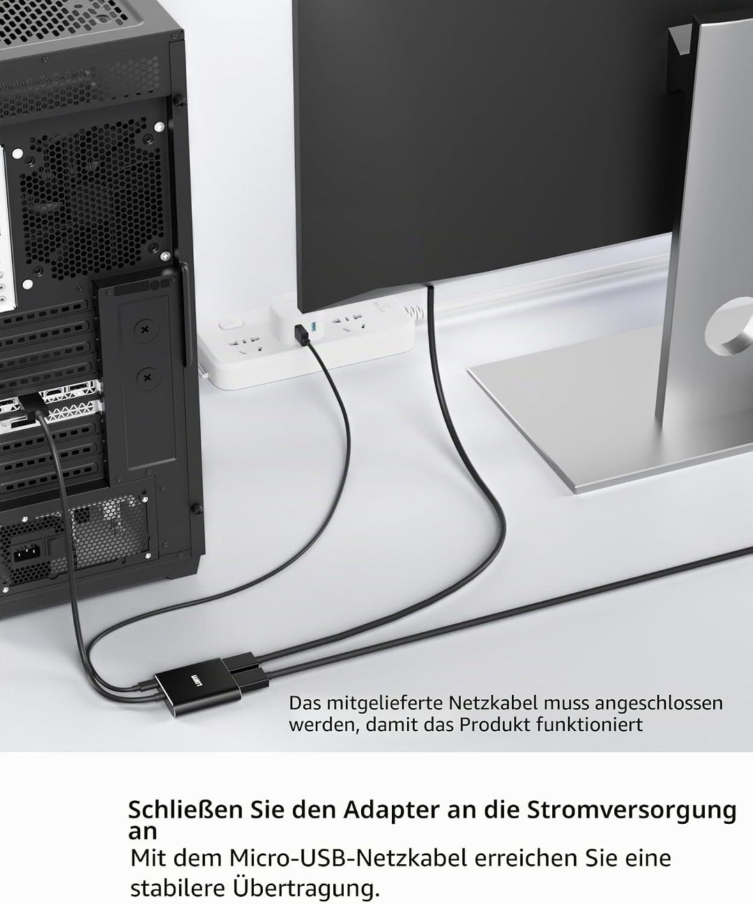 Displayport auf Dual-Displayport-Splitter-Adapter, 4K60Hz MST-Displayport-Hub, 1-in-2-Out-Display-Po