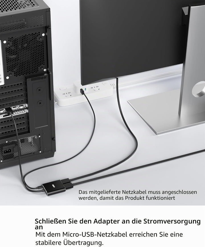 Displayport auf Dual-Displayport-Splitter-Adapter, 4K60Hz MST-Displayport-Hub, 1-in-2-Out-Display-Po