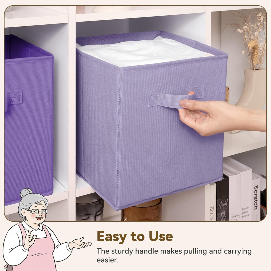 GRANNY SAYS Aufbewahrungswürfel Stoff, 6 Stück Aufbewahrungsboxen für Würfelregal, Regalkörbe 27 x 2
