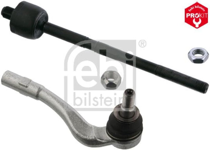 febi bilstein 40141 Spurstange mit Endstück, Mutter und Sicherungsmutter , 1 Stück Vorderachse recht