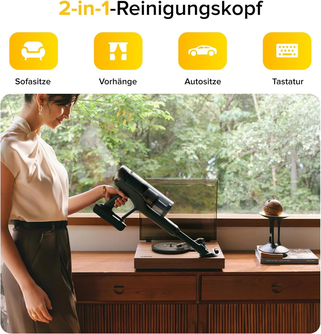 roborock H60 Ultra Akku Staubsauger, 210AW kraftvolle Saugleistung, 90 Min. Maximale Laufzeit, 90° F