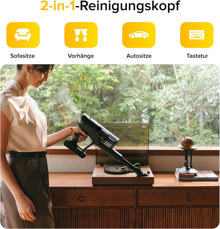 roborock H60 Ultra Akku Staubsauger, 210AW kraftvolle Saugleistung, 90 Min. Maximale Laufzeit, 90° F