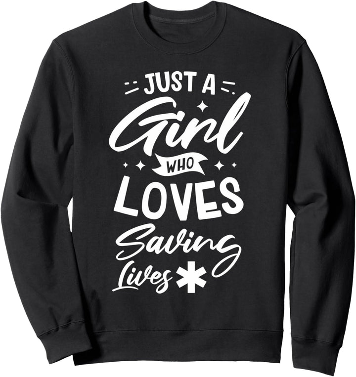 Mädchen mag Leben retten Ironische Sanitäterin Sweatshirt