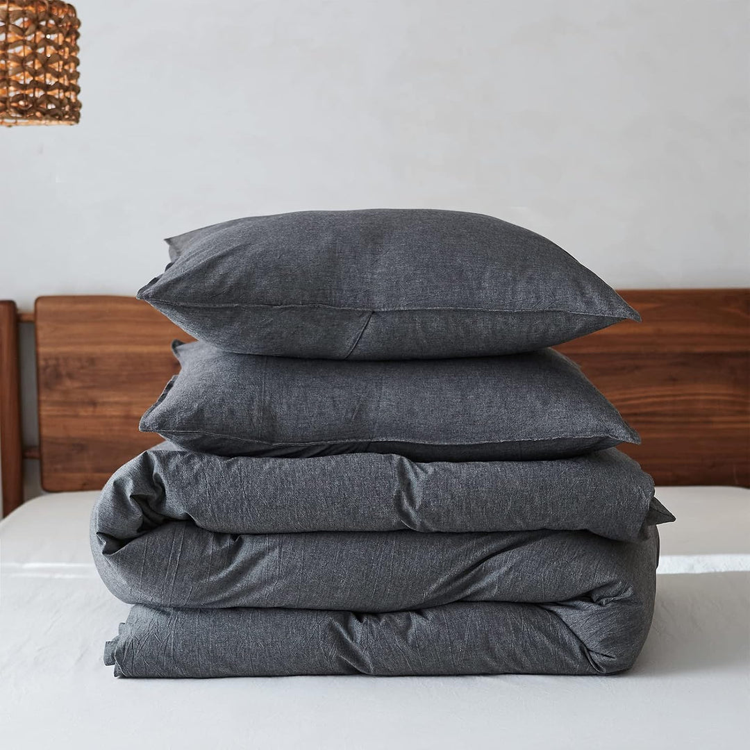 Simple&amp;Opulence Bettwäsche 2 Teilig-100% Gewaschene Baumwolle Weiche und Angenehme Schlafkomfort-Öko