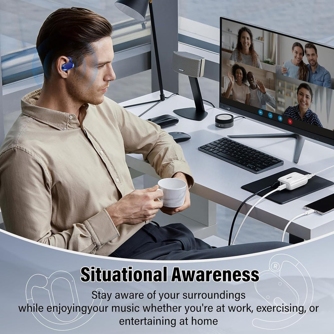 KI Übersetzer Kopfhörer, 3-in-1Bluetooth 5.4 Echtzeit Sprachübersetzer Kopfhörer Open Ear164 Sprache