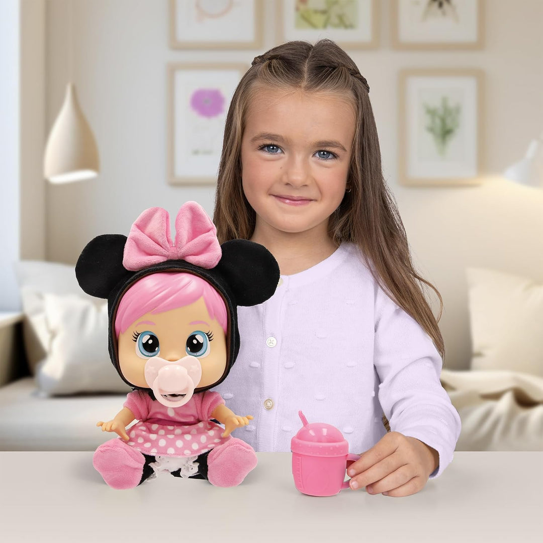 CRY Babies Disney Minnie Baby-Puppe Cry Babies Loving Care inspiriert von Minnie Mouse, inklusive 3