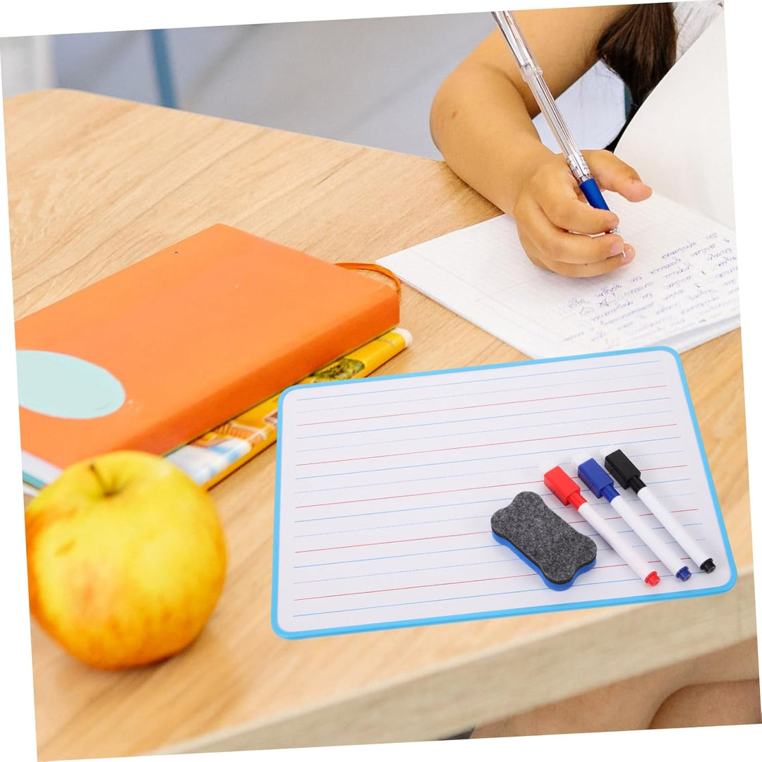 BESPORTBLE Kinder Whiteboard Doppelseitig Linierte Trockene Whiteboard Tafel A4 Tragbar Für Schüler