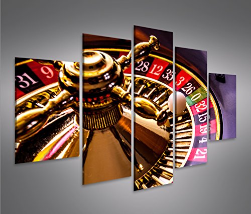 islandburner Bild Bilder auf Leinwand Roulette V2 Casino Spielhalle MF XXL Poster Leinwandbild Wandb