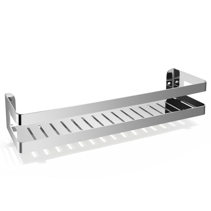 QL Duschregal,Badregale aus Edelstahl SUS304,Duschablage für Bad und Küche,Duschkorb 40 cm,Chrom Sil