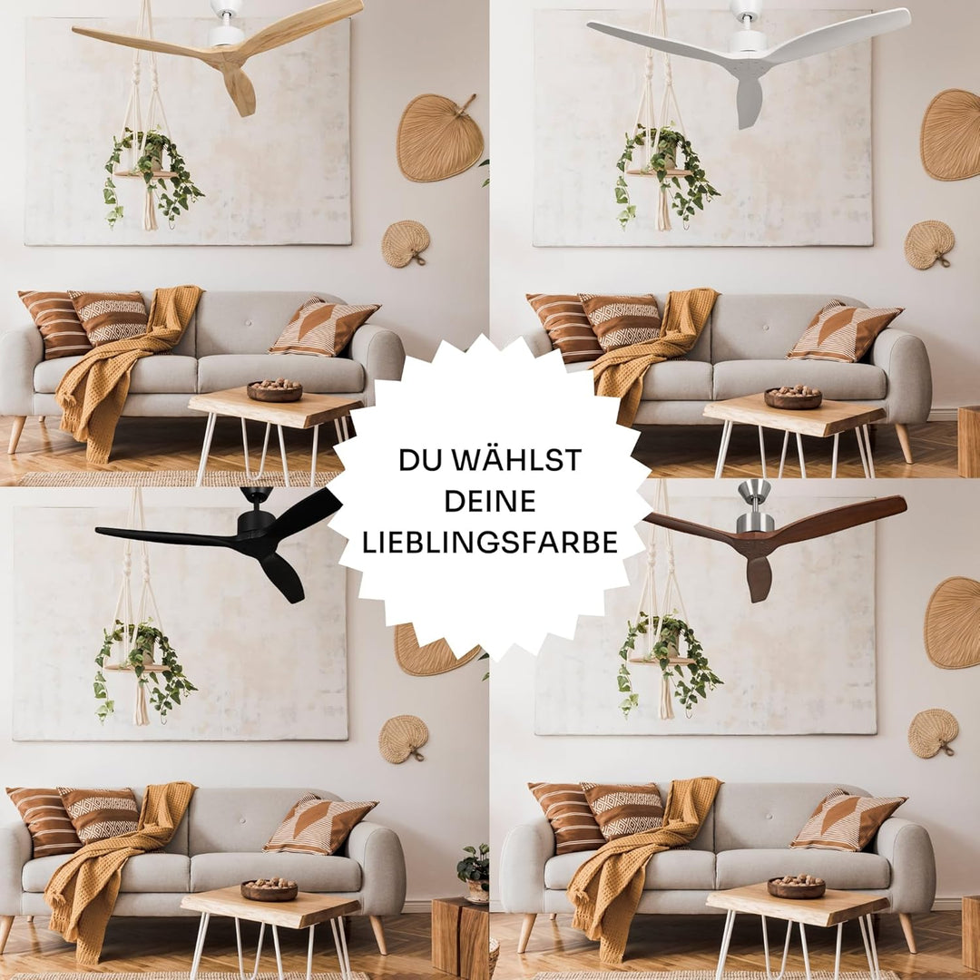 Mellerware - Deckenventilator mit Fernbedienung Brizy! | 45W | 6 Geschwindigkeiten | Sehr Leise | So