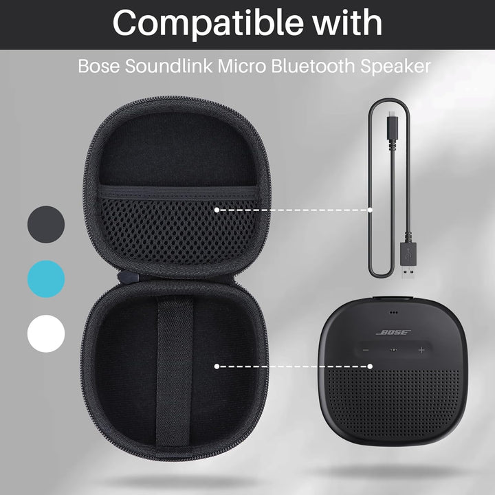 Hart Schutz Hülle Etui Tasche für Bose SoundLink Micro Kleiner Tragbarer Lautsprecher (Schwarz), Sch