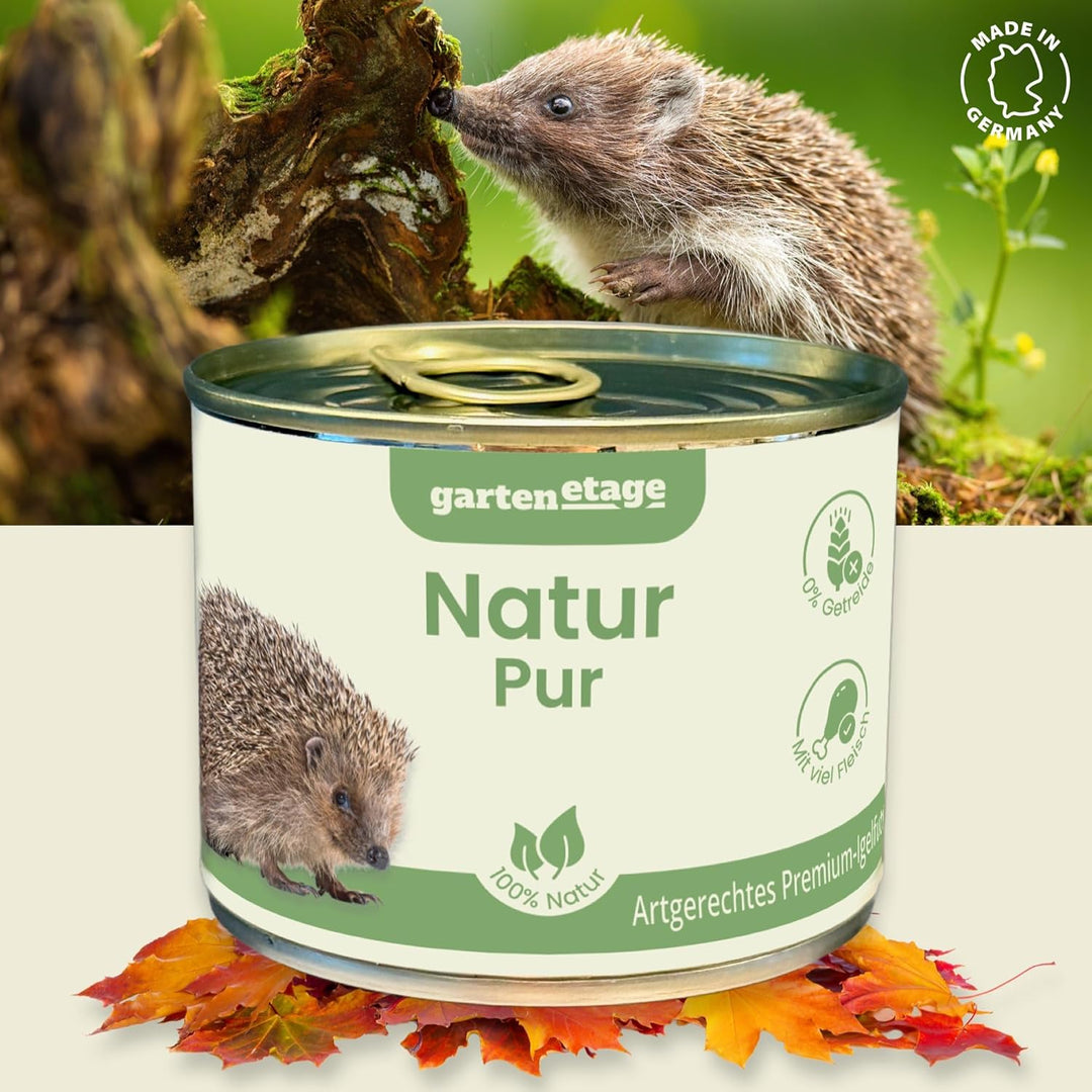 GARTENETAGE Igel-Fütterungsset mit Igelfutterhaus & Beobachtungsfenster – Sicheres Igelfutterhaus mi