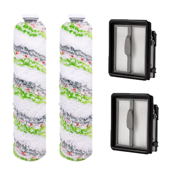 Asdazrxy 2 Stück Ersatzfilter und 2 Stück Multiflächen-Bürstenrolle Haustier, Zubehör Bürstenwalze Z