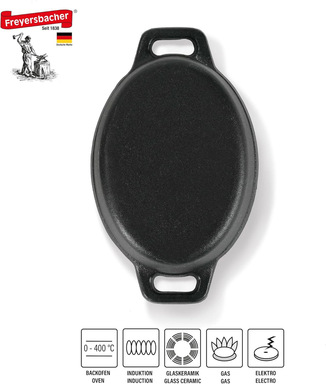 Mini Cocotte Oval 12 x 8,5 cm Gusseisen Emailliert Kleiner Topf mit Deckel Handgeschmiedeter Emaille