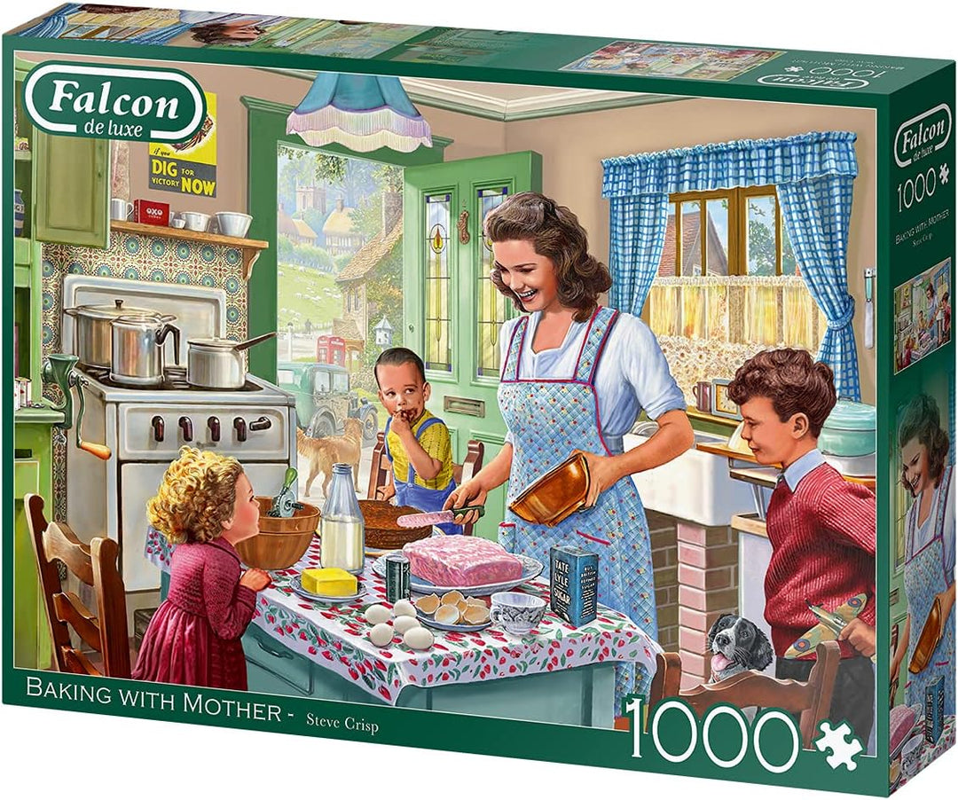 Jumbo Puzzles 11245 Baking with Mother Puzzle, Mehrfarbig