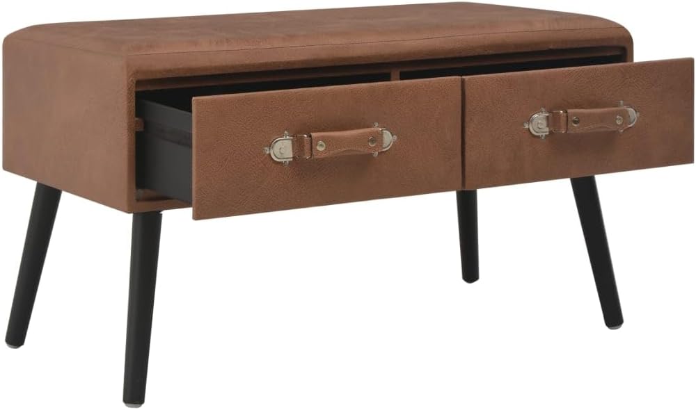 vidaXL Bank mit Schubladen Sitzbank Flurbank Truhenbank Polsterbank Sitzhocker Sitztruhe Aufbewahrun