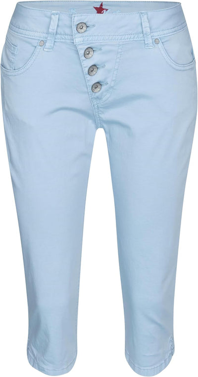 Buena Vista Damen Hose Malibu Capri Stretch Twill L Blau, L Blau