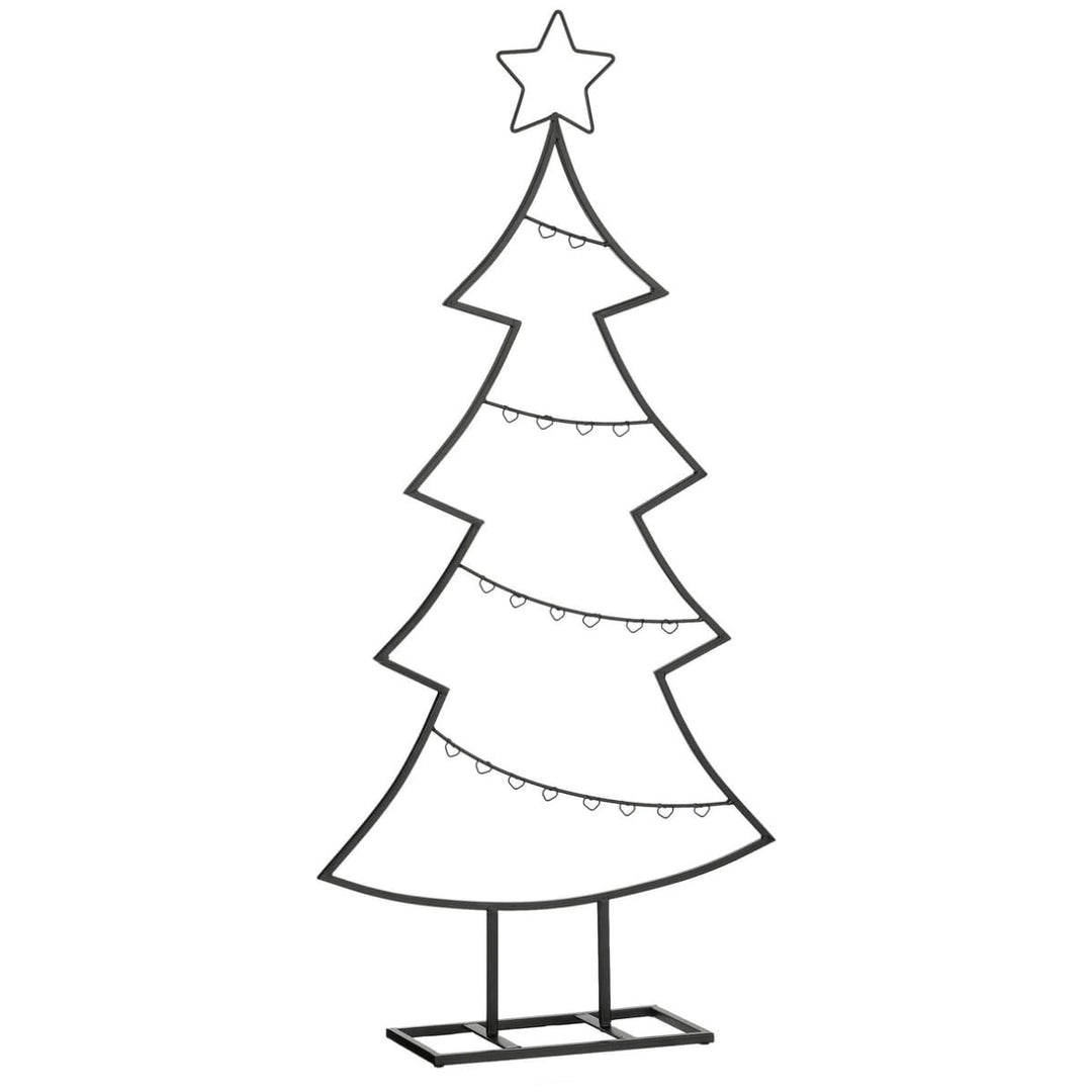 Mica Decorations Dekoration Weihnachtsbaum - L50 x B15 x H105 cm - Eisen - Schwarz
