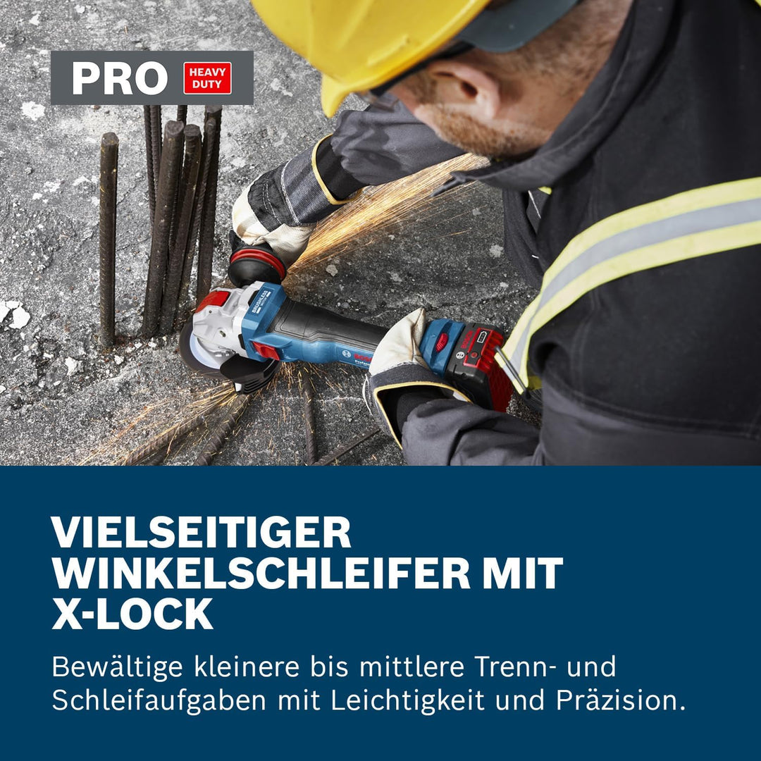 Bosch Professional 18V System Akku-Winkelschleifer mit X-LOCK GWX 18V-11 S (inkl. Vibration Control