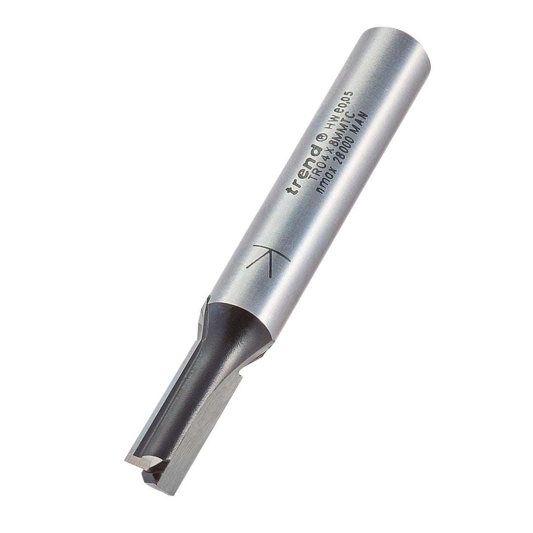 Trend Trade Zweischneidiger Fräser, 8 mm Schaft, 6 mm Schnittdurchmesser, 16 mm Schnittlänge, Hartme