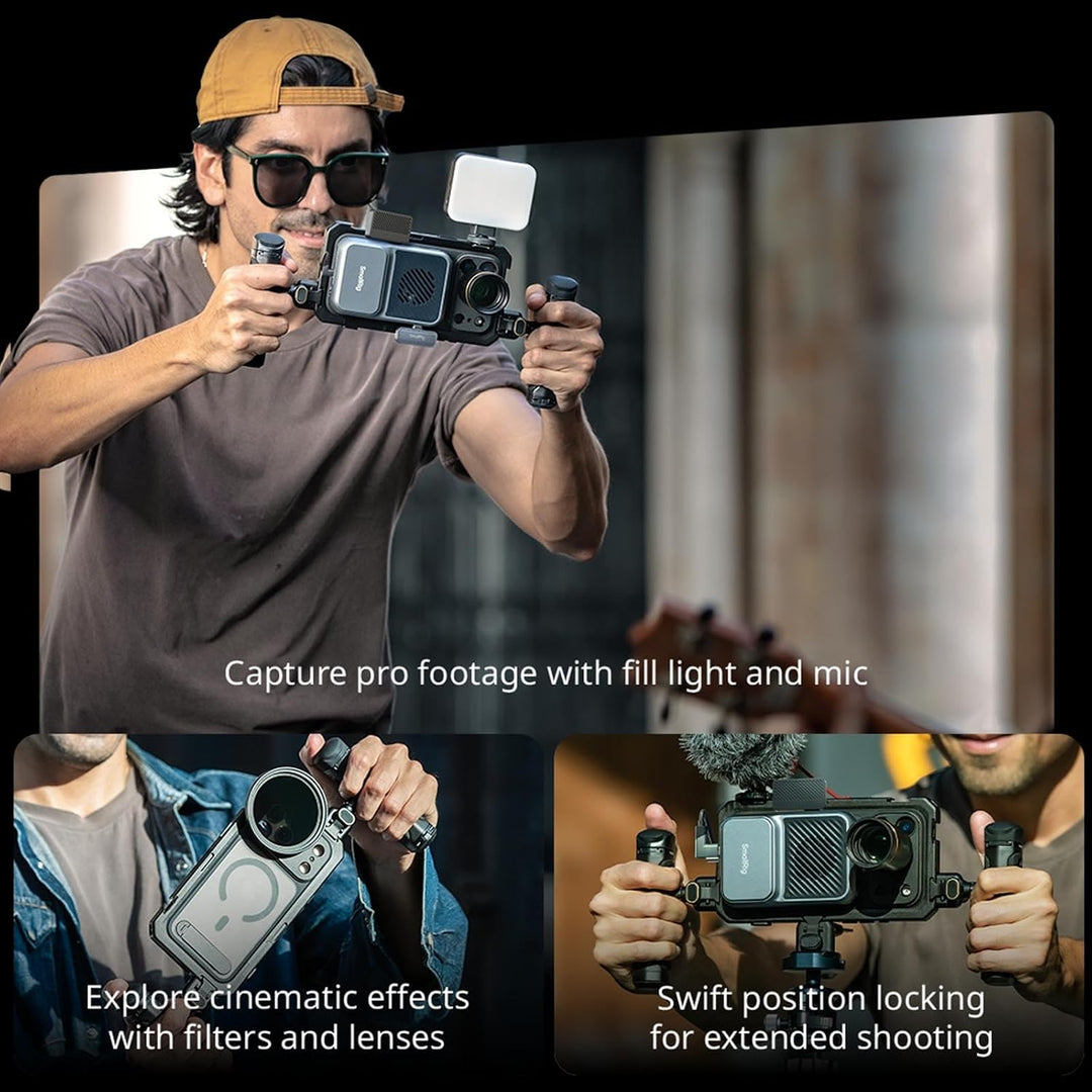 SMALLRIG Mobile Dual Handheld Kit für iPhone 17 Pro, Handyhalterung mit kabellosem Schnellverschluss
