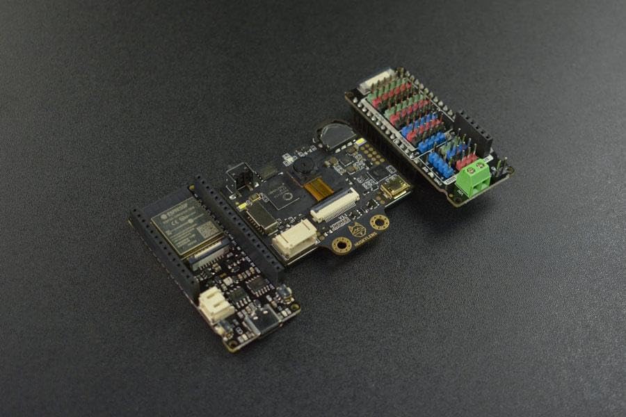 DFRobot AI Starter EEDU Kit, 16 teilig, ESP32, WiFi & BT, Huskylens Kamera, Relais, MP3-Player, 3W