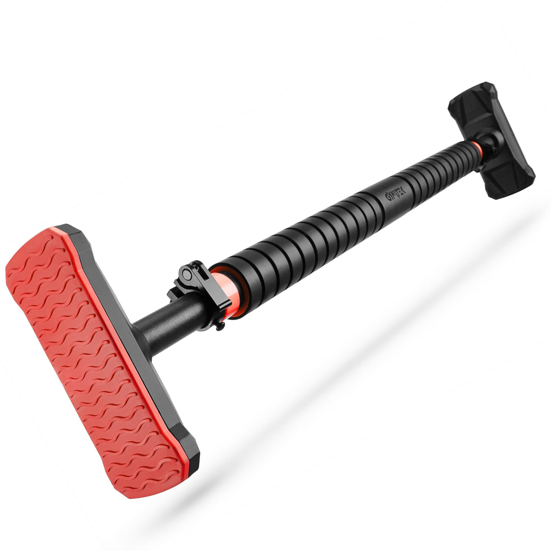 Gymtek® Klimmzugstange für Türrahmen - von 70 bis 100 cm - Pull Up Bar Schwarz und rot, Schwarz und