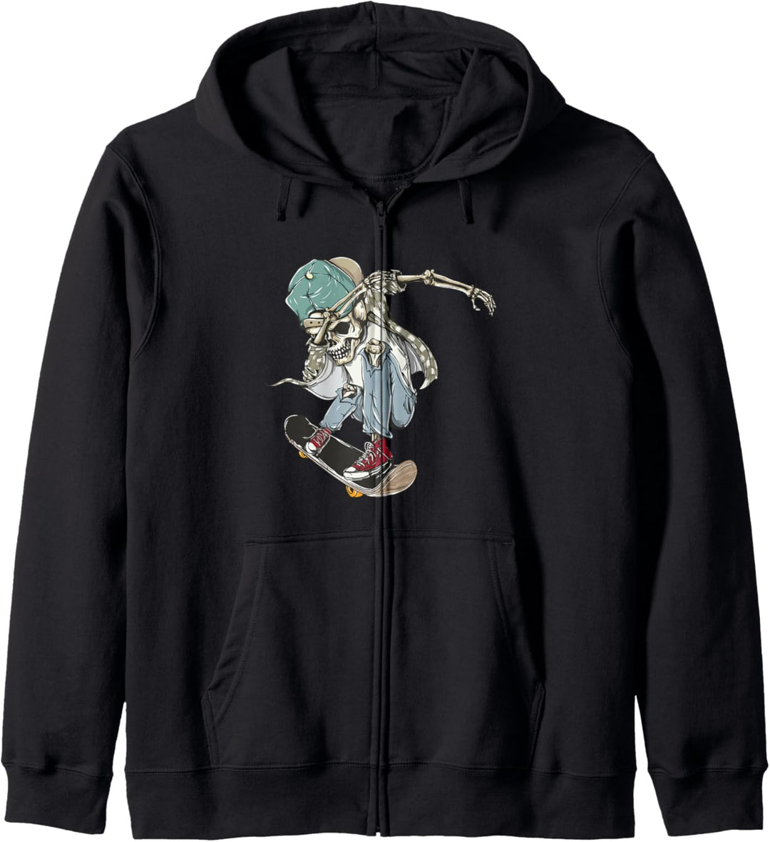 Dabbing Skeleton - Skating Skateboard Boy Skate Skateboarder Kapuzenjacke