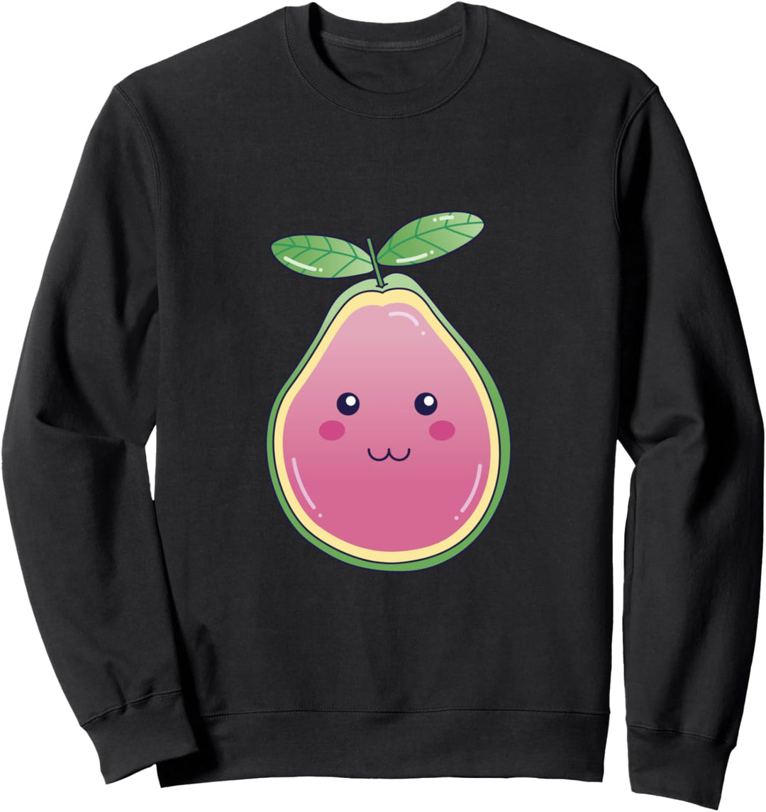 Kawaii Guava Fruit Cute Japanese Foodie Grafik Sweatshirt