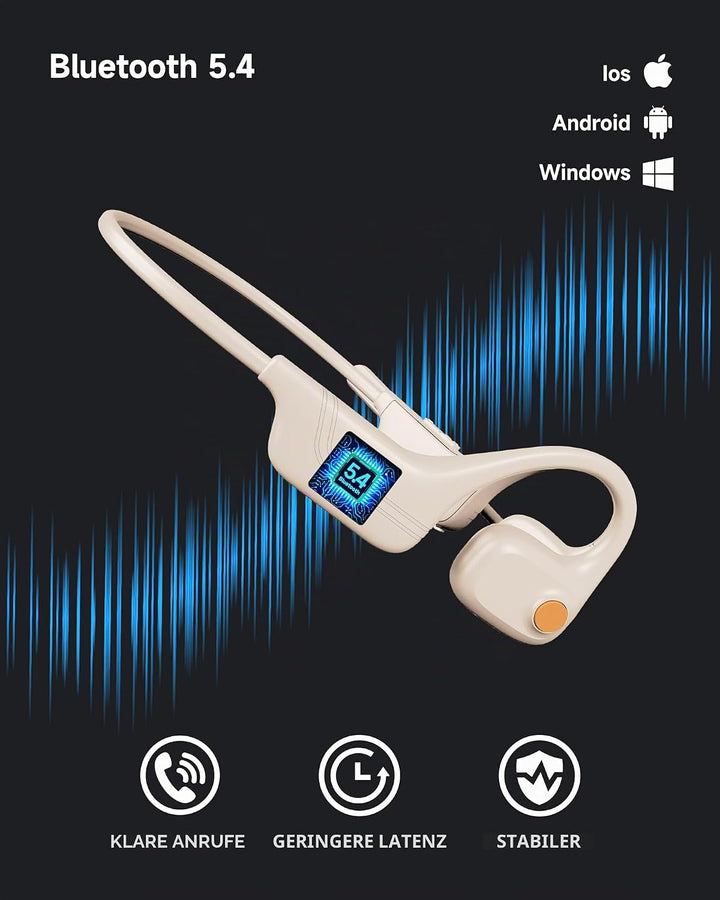 LOBKIN Kopfhörer Bluetooth Headset mit Mikrofon, Open Ear Kopfhörer Bluetooth 5.3 Luftleitungskopfhö