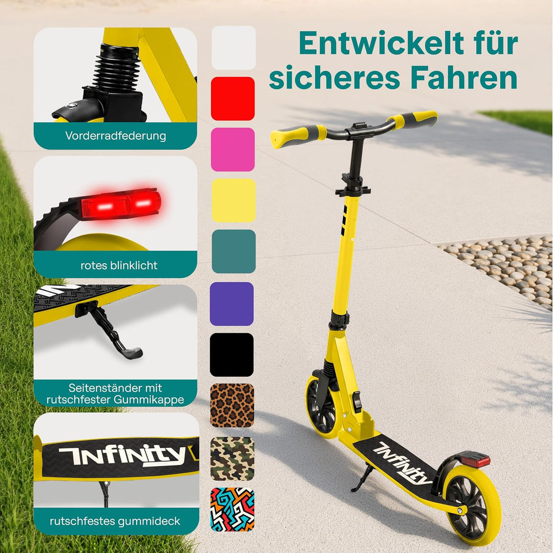 SereneLife Roller für Kinder &amp; Erwachsene, Unisex-Tretroller, Cityroller, klappbar &amp; höhenverstellba