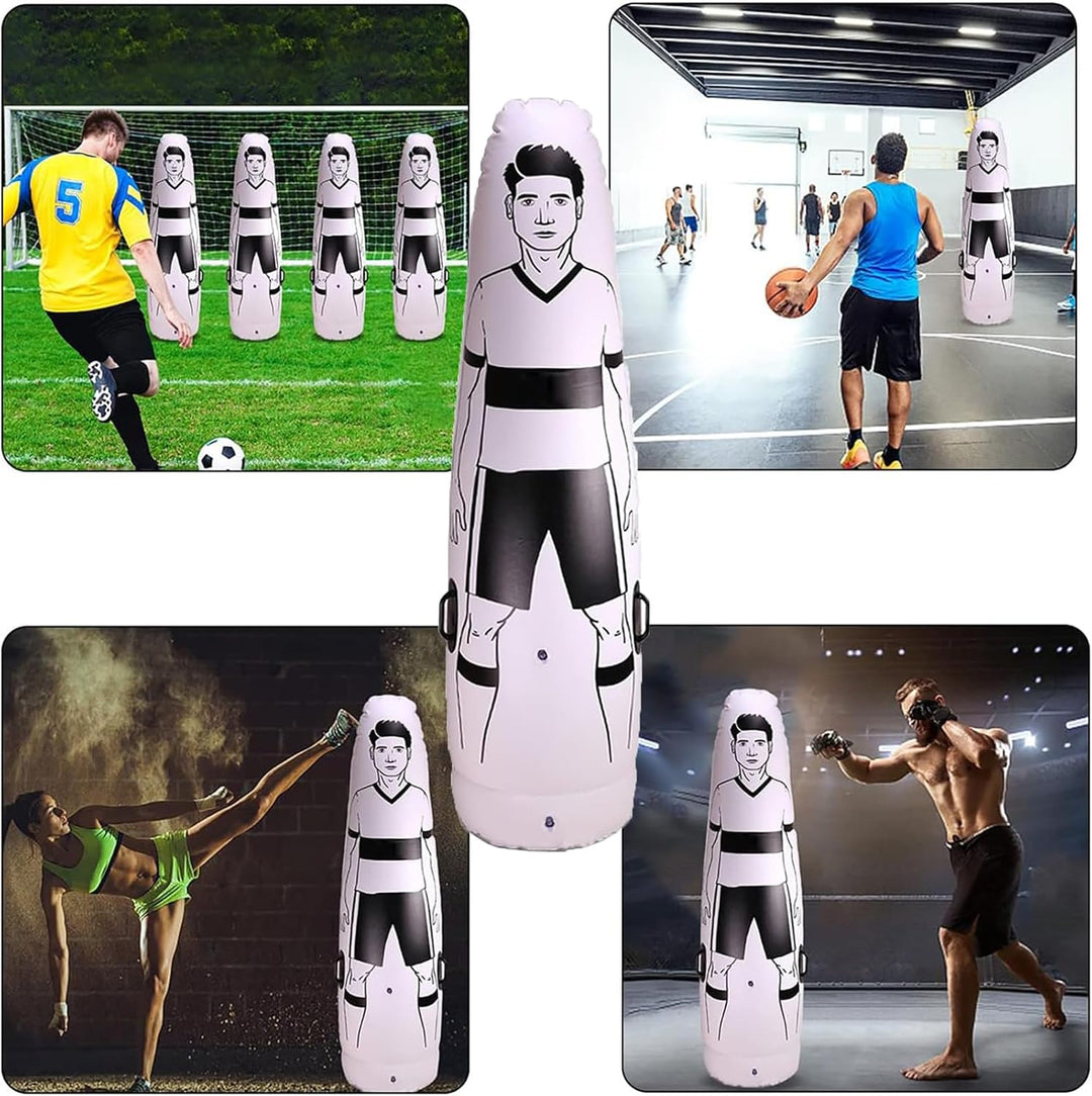 1,75 m Aufblasbare Spielpuppe für Fussballtraining, aufblasbarer Fussball, Boxsack für Fussballtrain