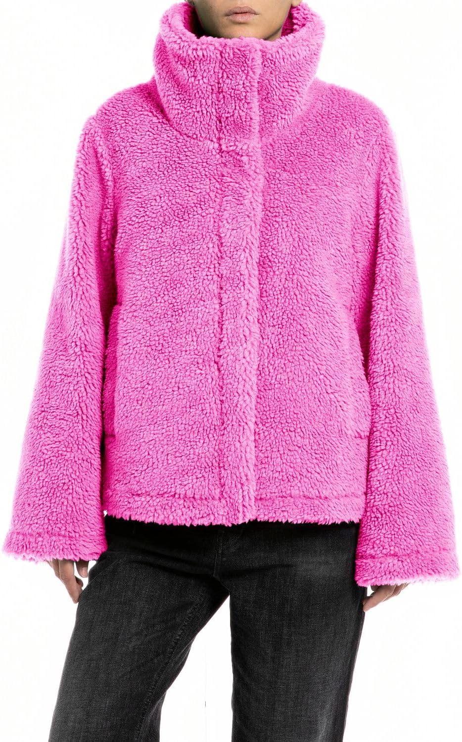 Replay Damen Felljacke XXS 069 FUCHSIA, XXS 069 FUCHSIA