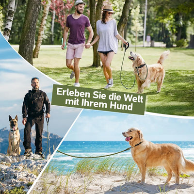 X XBEN Schleppleine, 3M 5M 6M 9M 10M 15M 20M 25M 30M Starke Hundeleine mit Bequemen Gepolsterter Gri
