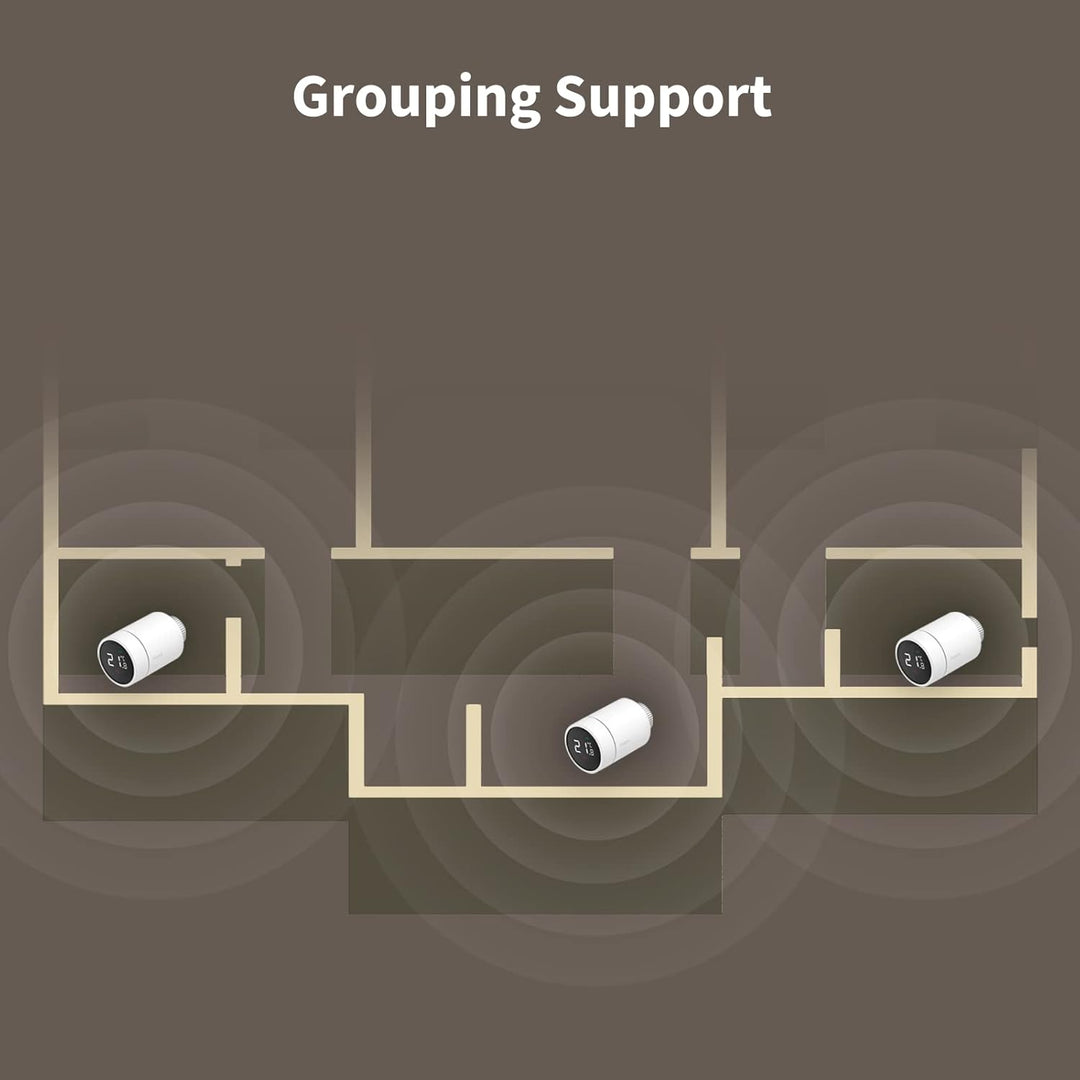 Aqara Smartes Heizkörperthermostat E1, Benötigt Aqara Zigbee 3.0 Hub, Heizkörperventil mit Sprachste